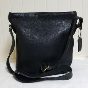 Coach Black Pebble Leather Bucket Bag